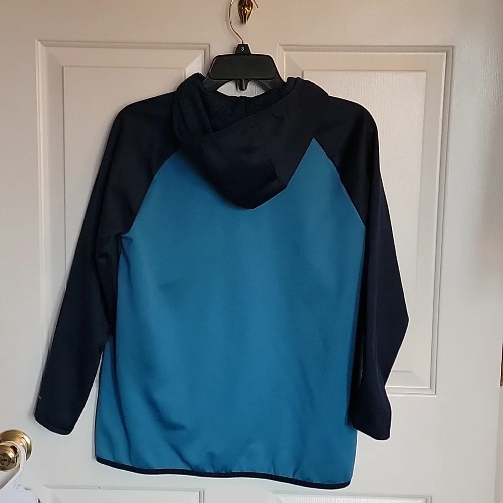 Xersion, boys large (14-16) long sleeved jacket with front zipper and hood.